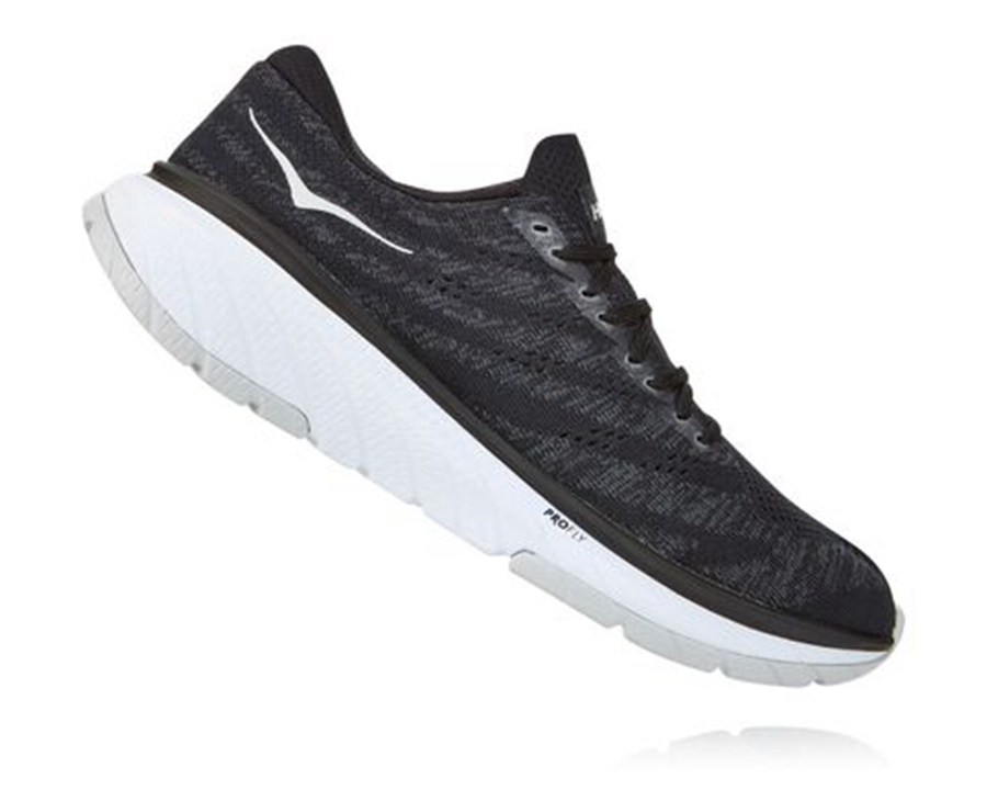 Hoka One One Running Shoes Mens Black/White - Cavu 3 - 62940CTPN